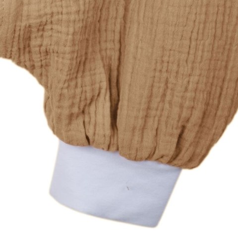 Hi Little One śpiworek do spania z nogawkami dla Niemowlaka TOG 1,0 BIO muślin SLEEPY BUNNY Beige/Tiffany roz S