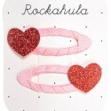 Rockahula Kids - 2 spinki do włosów Love Heart Glitter