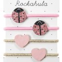 Rockahula Kids - 4 gumki do włosów Lola Ladybird Glitter