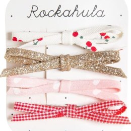 Rockahula Kids spinki do włosów dla dziewczynki 4 szt. Sweet Cherry Skinny Bow