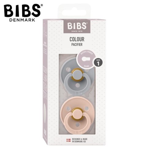 BIBS COLOUR 2-PACK BLUSH & CLOUD S Smoczek Uspokajający kauczuk Hevea
