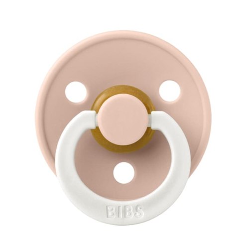 BIBS COLOUR 2-PACK BLUSH NIGHT & VANILIA NIGHT S Smoczek uspokajający kauczuk Hevea