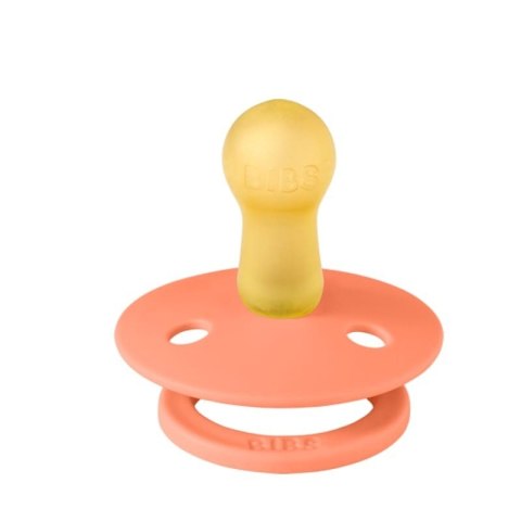 BIBS COLOUR 2-PACK PAPAYA & VIOLET SKY M Smoczek Uspokajający kauczuk Hevea