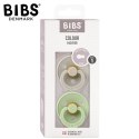 BIBS COLOUR 2-PACK SAND & PISTACHIO S Smoczek uspokajający kauczuk Hevea