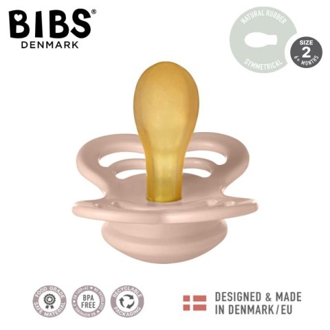 BIBS SUPREME BLUSH M Smoczek symetryczny kauczuk Hevea