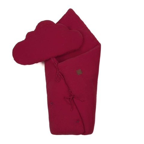 Hi Little One kołderka rożek z podusią z oddychającej organicznej BIO bawełny Strawberry