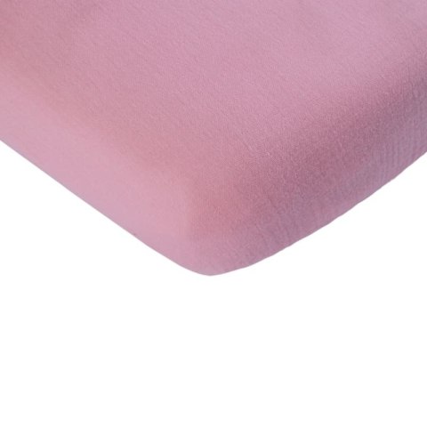 Hi Little One prześcieradło do łóżeczka 120x60 i 140x70 cm BIO bawełna Baby Pink