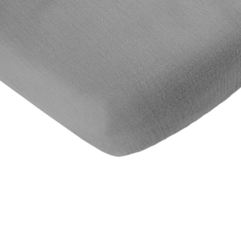 Hi Little One prześcieradło do łóżeczka 120x60 i 140x70 cm BIO bawełna Grey