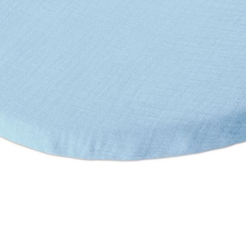 Hi Little One prześcieradło do wózka gondoli kołyski BIO bawełna Baby Blue