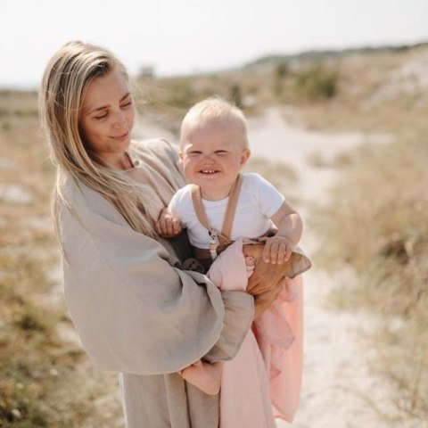 Mushie - otulacz kocyk letni 100% organic cotton Rose Vanilla 120 x 120