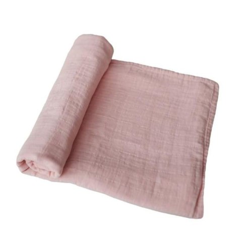 Mushie - otulacz kocyk letni 100% organic cotton Rose Vanilla 120 x 120