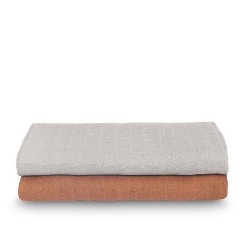 Jollein 2 otulacze bambusowe 115x115 cm BAMBOO Caramel