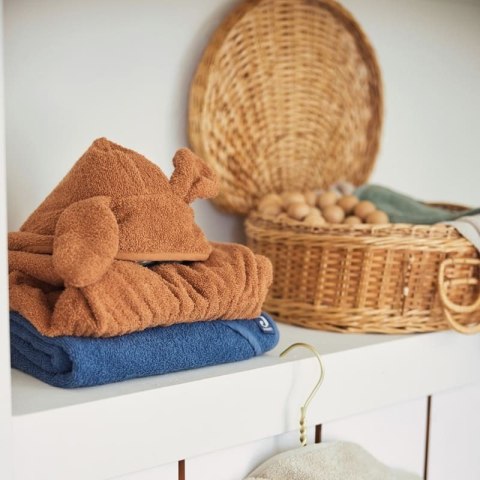 Jollein ręcznik z kapturkiem dla Niemowlaka 75x75 cm FROTTE Jeans Blue