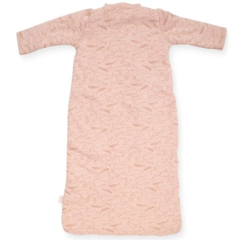 Jollein śpiworek niemowlęcy do spania całoroczny 2 śpiworkowy 4 Pory Roku WHALES Pale Pink 70 cm