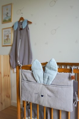 Hi Little One - organizer do łóżeczka ELEPHANT Baby Blue&Grey