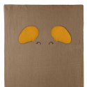 Hi Little One poszewka na pościel dla niemowląt z oddychającej organicznej BIO bawełny ELEPHANT Dark Oak/Mustard