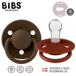 BIBS DE LUX 2-PACK RUST & MOCHA Smoczek uspokajający silikonowy ONE SIZE