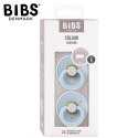 BIBS DUO COLOUR BABY BLUE S Smoczek uspokajający kauczuk Hevea 2 szt