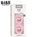 BIBS DUO COLOUR BABY PINK M Smoczek uspokajający kauczuk Hevea 2 szt