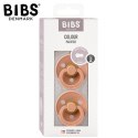 BIBS DUO COLOUR PEACH M Smoczek uspokajający kauczuk Hevea 2 szt