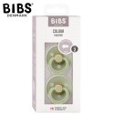 BIBS DUO COLOUR SAGE M Smoczek uspokajający kauczuk Hevea 2 szt