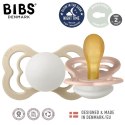 BIBS SUPREME 2-PACK BLUSH NIGHT & VANILLA NIGHT M Smoczek Symetrycznyy kauczuk Hevea