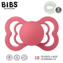 BIBS SUPREME 2-PACK CORAL & RUBY M Smoczek symetryczny kauczuk Hevea