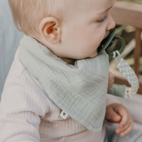 BIBS PACIFIER BRAID SAGE & IVORY zawieszka do smoczków 100% organic cotton