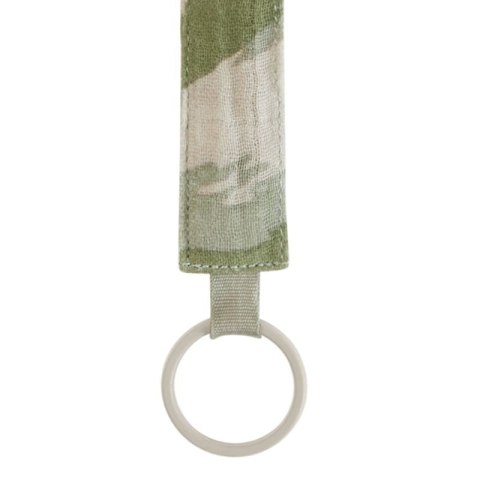 BIBS PACIFIER BRAID TIE DYE CAMO GREEN zawieszka do smoczków 100% organic cotton