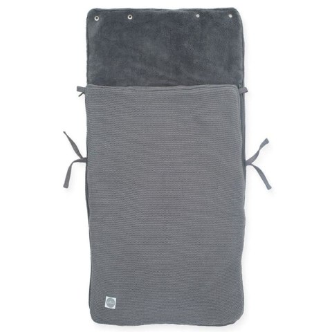 Jollein ciepły śpiworek do wózka i fotelika BASIC KNIT Stone Grey