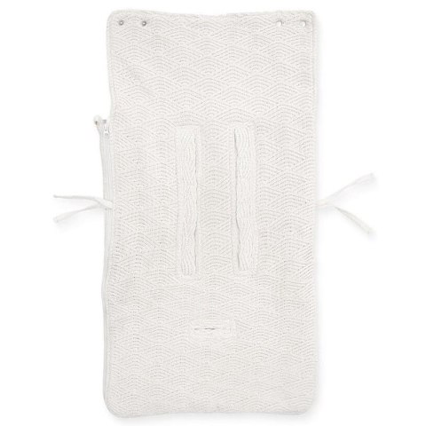 Jollein ciepły śpiworek do wózka i fotelika RIVER KNIT Cream White
