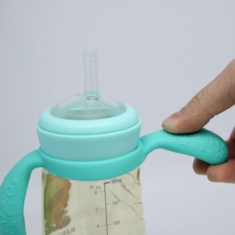 Marcus & Marcus kubek/butelka treningowa z ustnikiem i słomką 3D 2w1 180 ml Mint Ollie