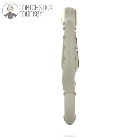 Matchstick Monkey Mini gryzak silikonowy sensoryczny ze szczoteczką Grey