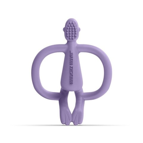 Matchstick Monkey gryzak silikonowy sensoryczny ze szczoteczką BioCote Lavender Purple