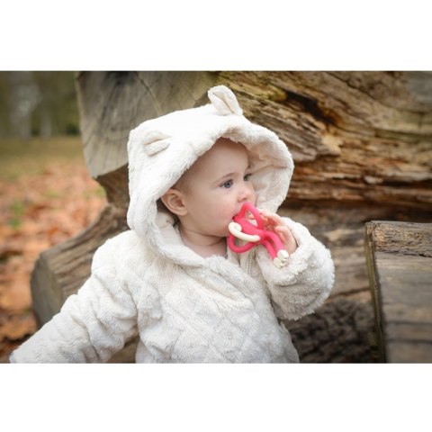 Matchstick Monkey gryzak silikonowy sensoryczny ze szczoteczką Zielony