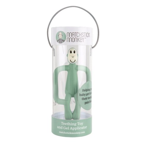 Matchstick Monkey gryzak silikonowy sensoryczny ze szczoteczką Mint