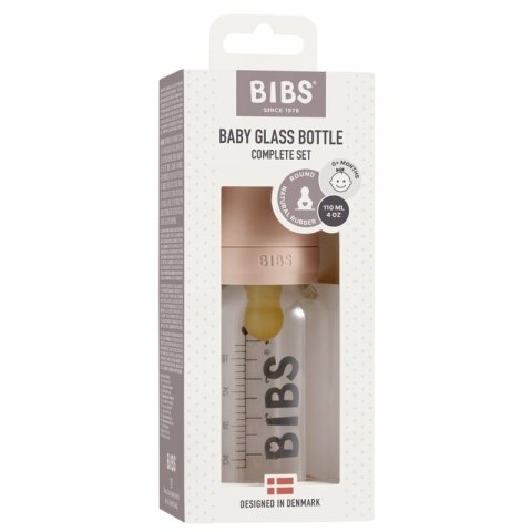 BIBS Butelka Szklana dla Noworodków 110 ml BLUSH