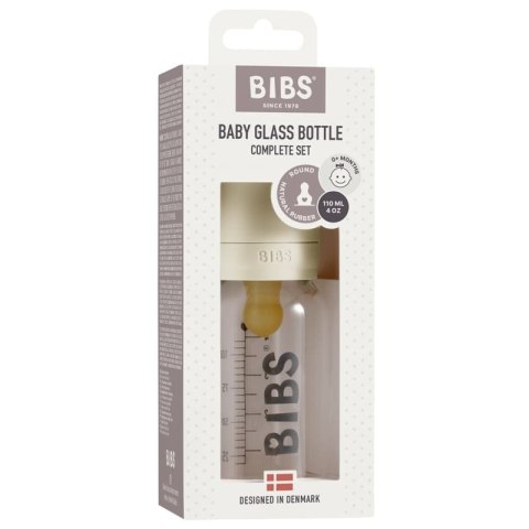 BIBS Butelka Szklana dla Noworodków 110 ml IVORY