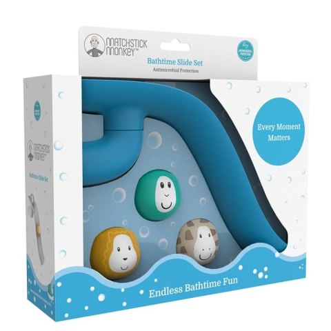 Matchstick Monkey zabawka do kąpieli zjeżdżalnia z piłeczkami Blue