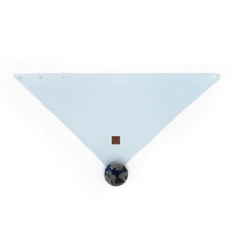 Hi Little One komin bandana zimowa dla niemowlaka ALPACA BOHO Blue M Pom Pom