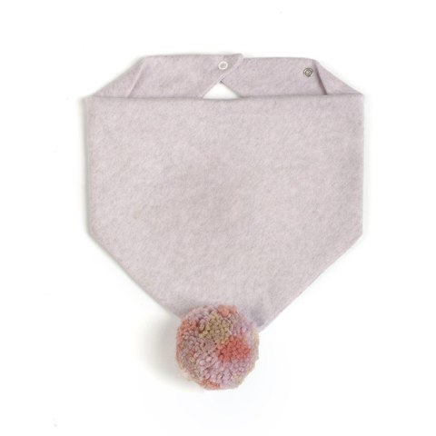 Hi Little One komin bandana zimowa dla niemowlaka ALPACA BOHO Dark Pink M Pom Pom