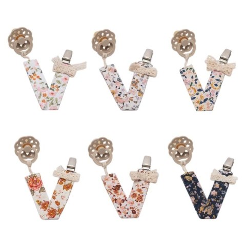 Hi Little One zawieszka do smoczka BOHO FLOPI Mauve Pom Pom