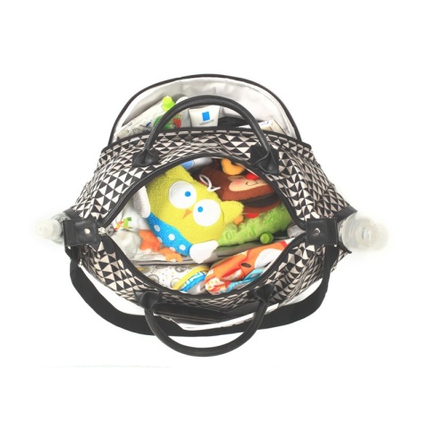 ENJOY JOISSY to pojemna torba dla mamy w miejskim stylu - black triangles