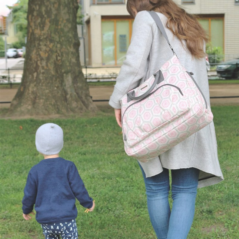 ENJOY JOISSY to pojemna torba dla mamy w miejskim stylu - pink lady