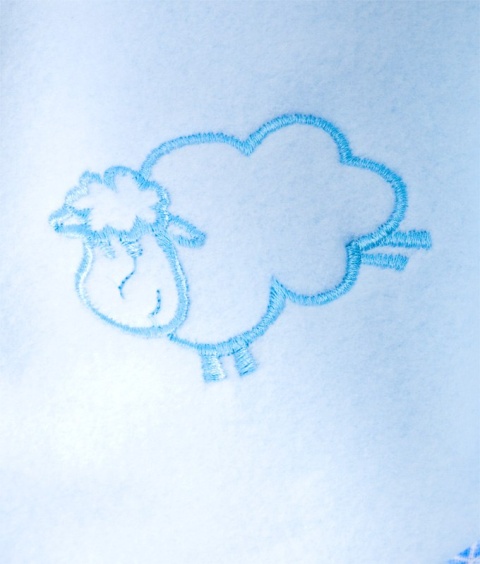 Miękkie okrycie kąpielowe Owieczka Frotte Sensillo - Niebieski