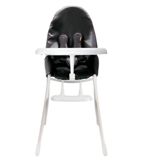 NANO Składane krzesełko do karmienia Bloom stelaż biały/wkład czarny