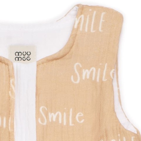 Hi Little One śpiworek do spania dwustronny TOG 1,0 BIO bawełna GROW UP SMILE/WHITE muumee