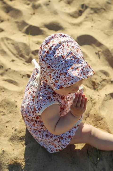 Hi Little One rampers dla dziewczynki BOHO FLOPI Cognac roz L Pom Pom