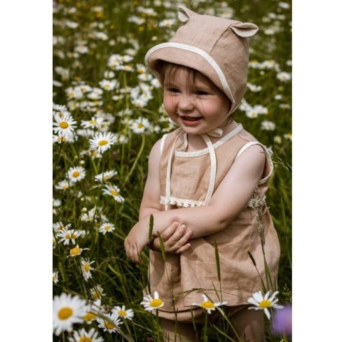 Hi Little One bluzeczka z bufkami i bloomersy BOHO LEO Powder roz L Pom Pom