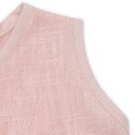 Pom Pom - rozkloszowana bluzeczka z bufkami i spodenki bumpersy z organicznego BIO lnu BOHO LEO Rose roz. L